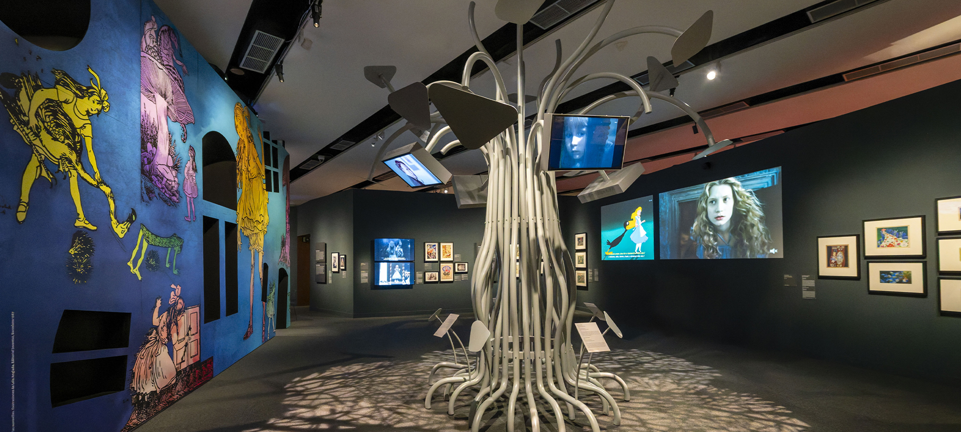 A view of the exhibition 'The Worlds of Alice. Dreaming of Wonderland', at CaixaForum València