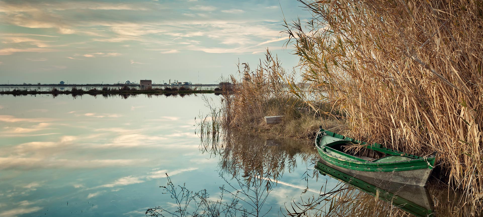 Blick auf die Albufera in Valencia