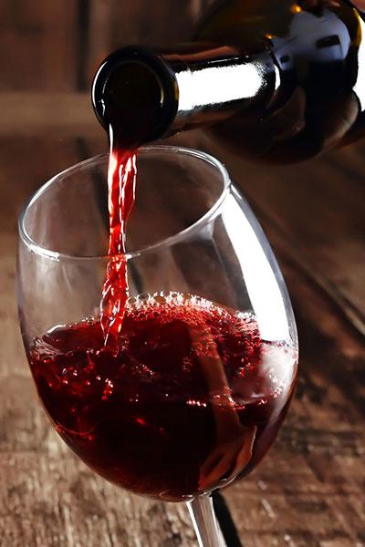 A glass of wine