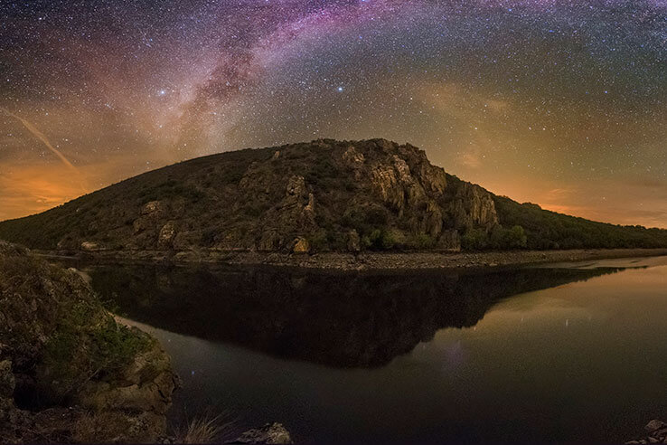 Cel astroturystyki z punktu widokowego Portilla del Tietar