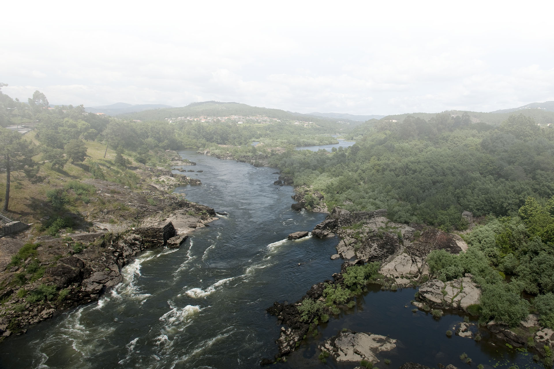 Pesqueiras in Arbo (Pontevedra, Galicia), where lampreys are caught