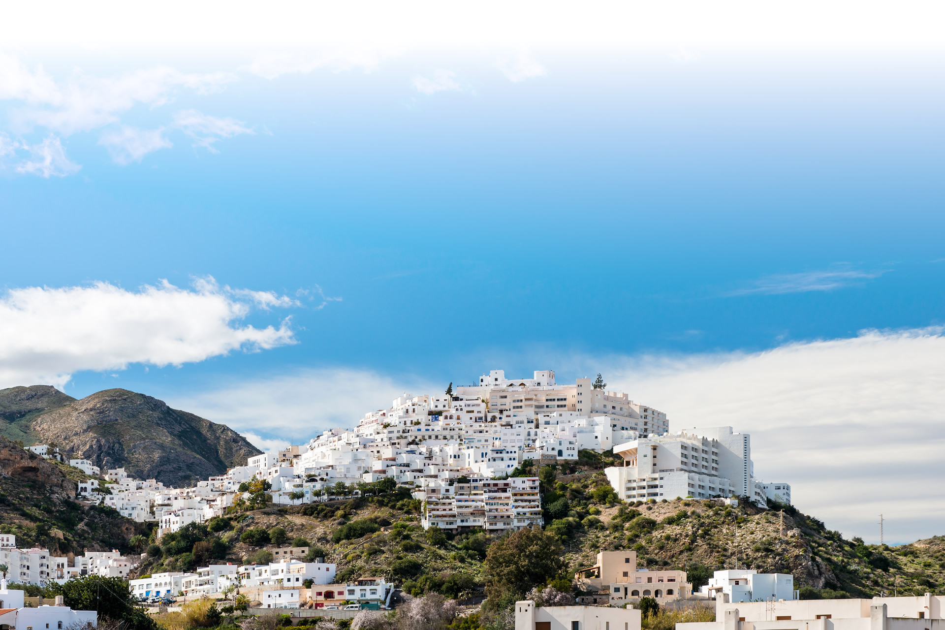 Blick auf Mojácar, Almería (Andalusien)