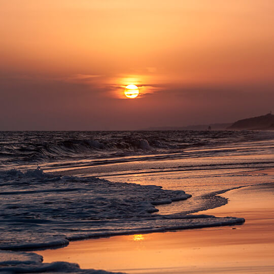 Tramonto presso il Parco Nazionale di Doñana