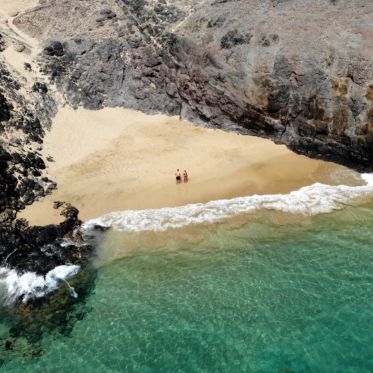 Secluded beach near Papagayo Beach, Lanzarote