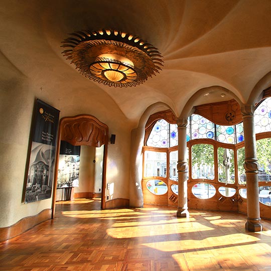 Intérieur de la Casa Batlló, une œuvre de Gaudí. Barcelone