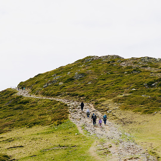 Randonneurs sur les sentiers du Montseny, Barcelone