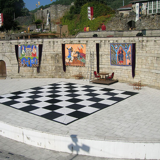  Cenário da Festa da Istoria de Ribadavia
