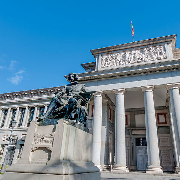 Statue of Velázquez outside the Prado Museum in Madrid