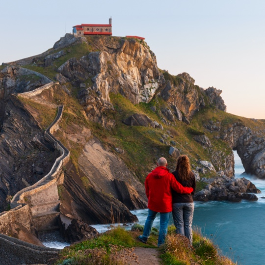 Bridge and stairs in San Juan de Gaztelugatxe, Basque Country