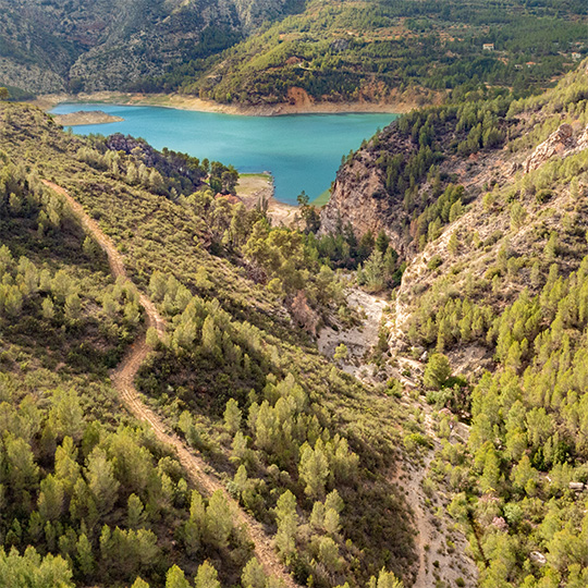Natural landscape on the Utiel-Requena wine route