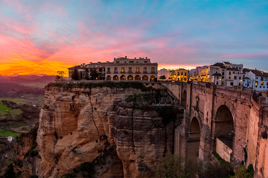 Ronda al atardecer, Málaga