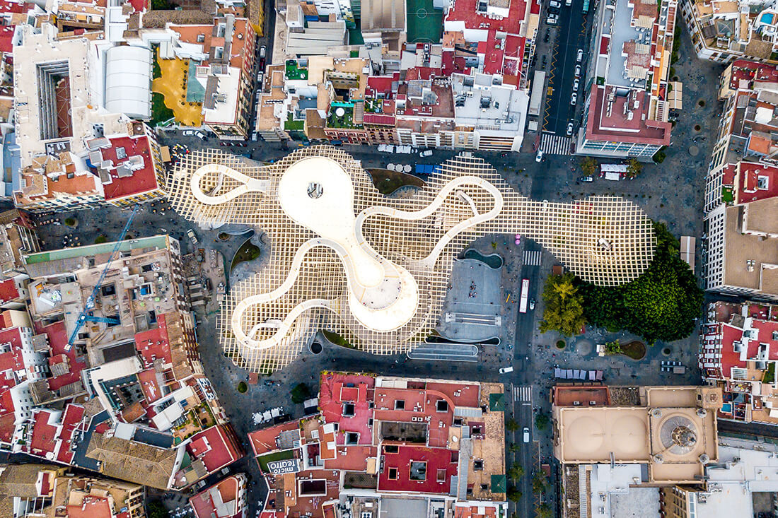 Vista aérea de las Setas de Sevilla