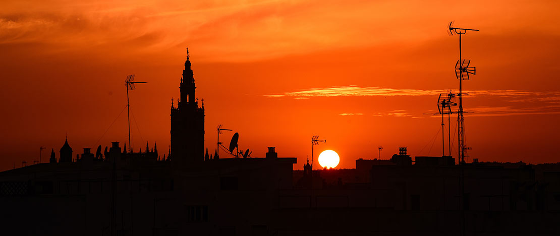 Dusk in Seville, Andalusia Dusk in Seville, Andalusia