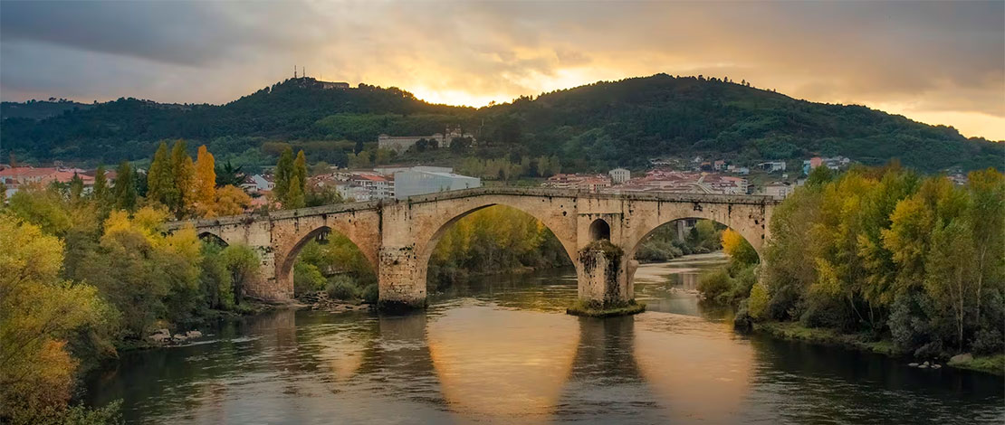 Römische Brücke in Ourense, Galicien Römische Brücke in Ourense, Galicien