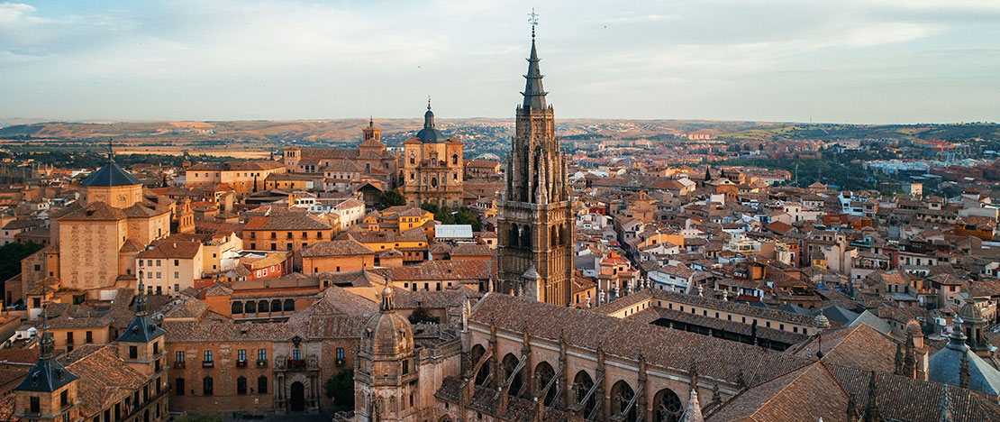 Vue aérienne de Tolède, Castille-León Vue aérienne de Tolède, Castille-León