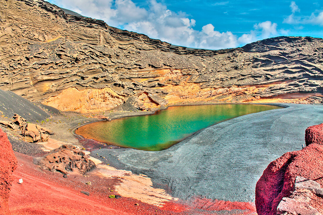 La Laguna Verde na Lanzarote