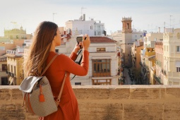 Tourist fotografiert Valencia