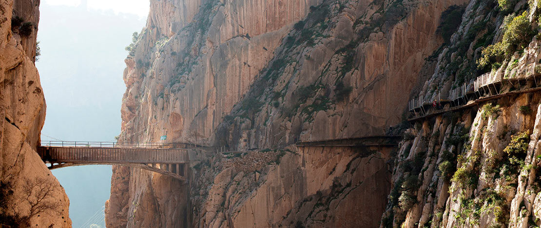 Pont suspendu du Caminito del Rey à Malaga, Andalousie