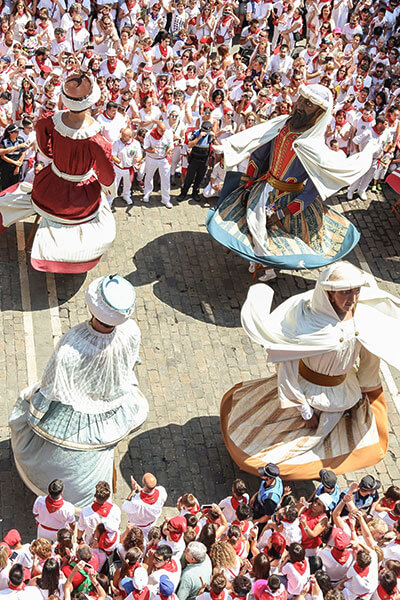 the bull-running of San Fermín. Pamplona, Navarra