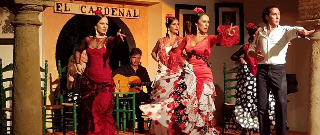 Detal spektaklu flamenco w El Cardenal w Kordobie