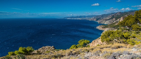 Steilküste von Maro-Cerro Gordo, Malaga, Andalusien Steilküste von Maro-Cerro Gordo, Malaga, Andalusien