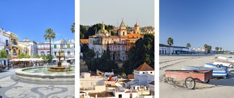 Sinistra: Vista della Plaza del Cabildo di Sanlúcar de Barrameda a Cadice, Andalusia © roberaten / Centro: Auditorium della Merced di Sanlúcar de Barrameda a Cadice, Andalusia / Destra: Spiaggia di Sanlúcar de Barrameda a Cadice, Andalusia © joan_bautista Sinistra: Vista della Plaza del Cabildo di Sanlúcar de Barrameda a Cadice, Andalusia © roberaten / Centro: Auditorium della Merced di Sanlúcar de Barrameda a Cadice, Andalusia / Destra: Spiaggia di Sanlúcar de Barrameda a Cadice, Andalusia © joan_bautista
