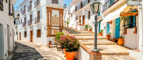 Typical street in Frigiliana Typical street in Frigiliana