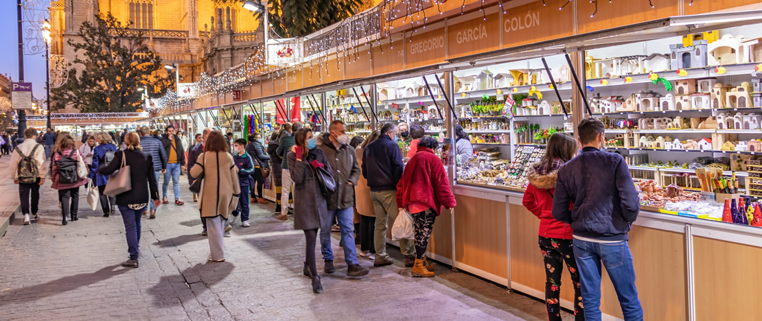 Weihnachtsmarkt in Sevilla, Andalusien