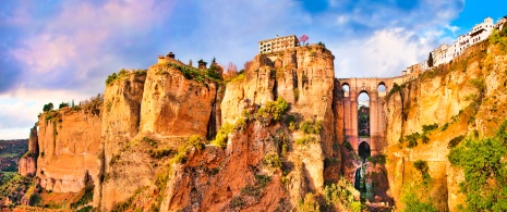 View of the old quarter in Ronda, Malaga, Andalusia View of the old quarter in Ronda, Malaga, Andalusia
