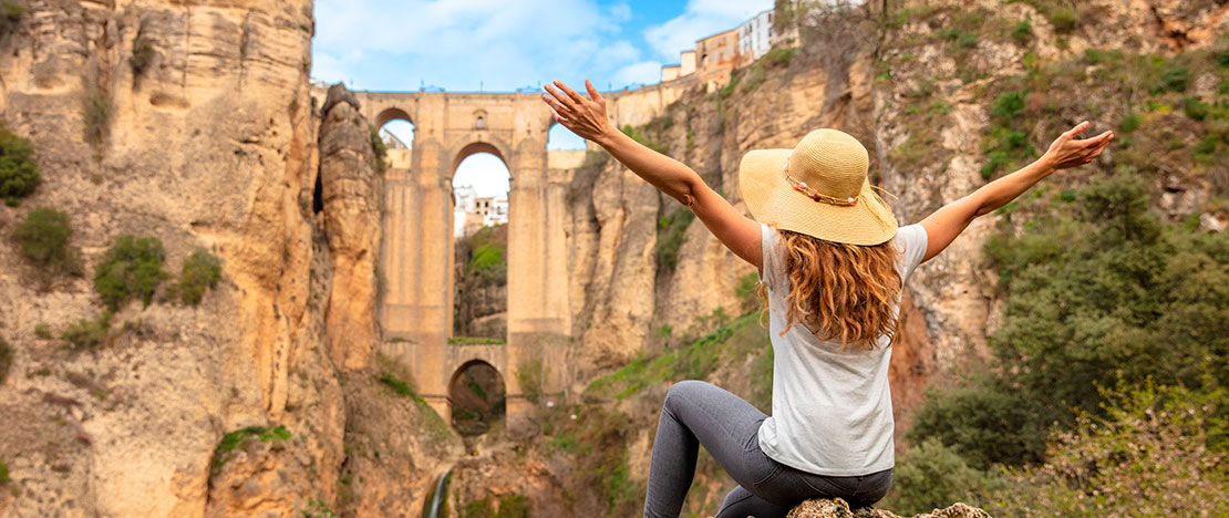Tourist in Ronda, Malaga Tourist in Ronda, Malaga