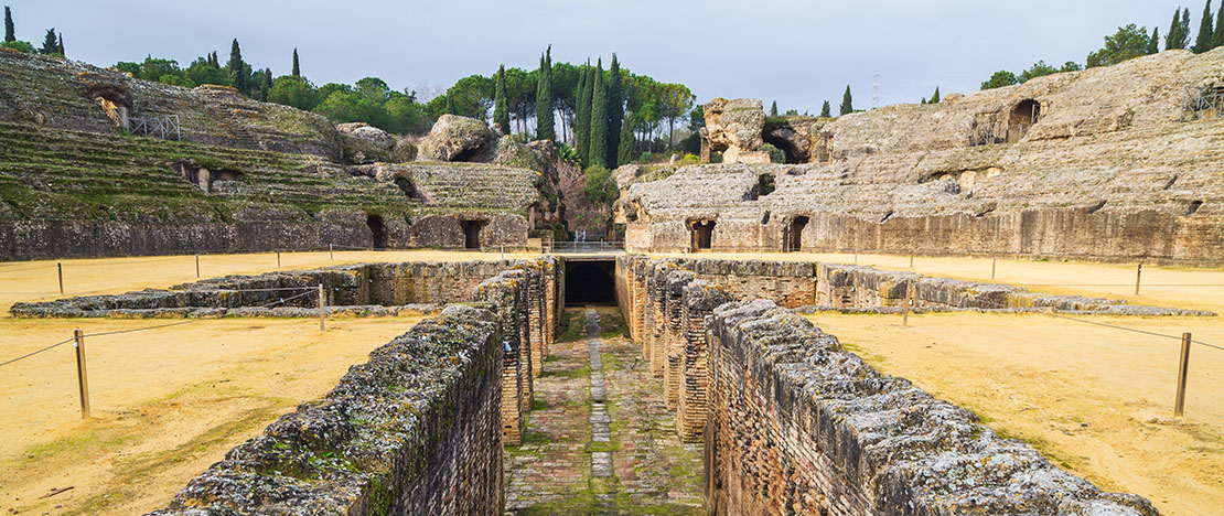 Archäologische Ausgrabungsstätte Italica in Santiponce, Andalusien