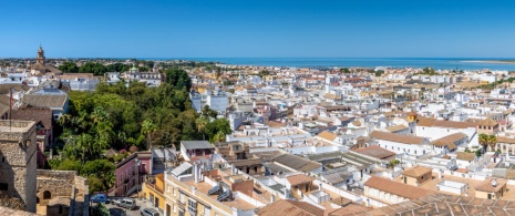Veduta aerea di Sanlúcar de Barrameda, Andalusia Veduta aerea di Sanlúcar de Barrameda, Andalusia