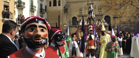 Biblical characters on Good Friday in Santo de Alcalá la Real in Jaén, Andalusia Biblical characters on Good Friday in Santo de Alcalá la Real in Jaén, Andalusia