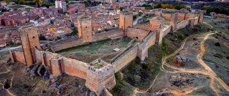 Aerial view of Molina de Aragón with its castle in Guadalajara, Spain Aerial view of Molina de Aragón with its castle in Guadalajara, Spain