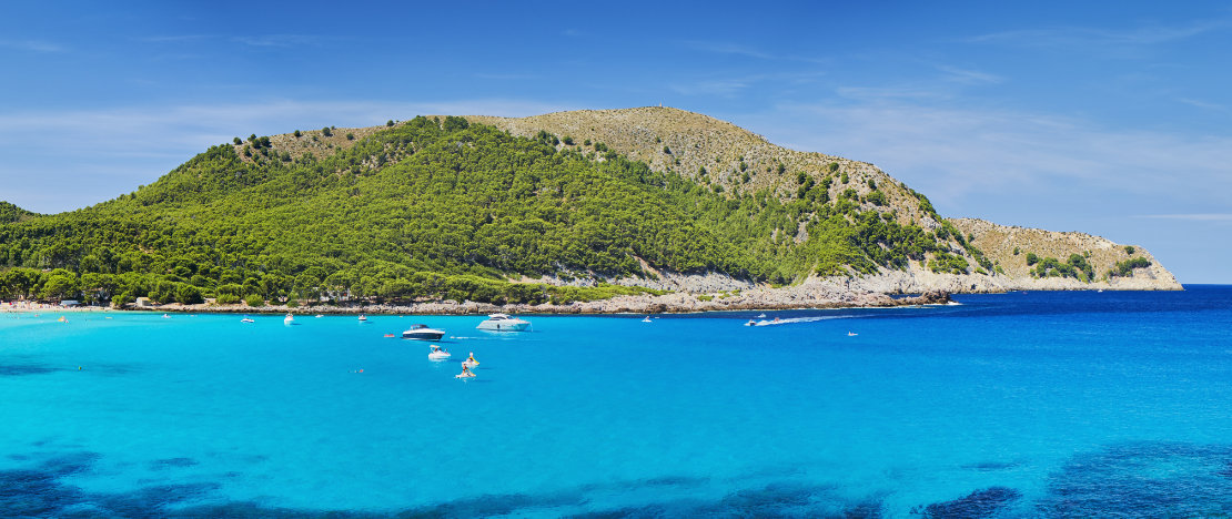 Vista de parte do Parque Natural de Mondragó, em Maiorca, Ilhas Baleares Vista de parte do Parque Natural de Mondragó, em Maiorca, Ilhas Baleares