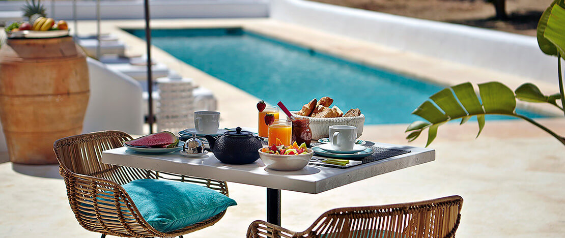 Colazione all'hotel Pure House, Ibiza