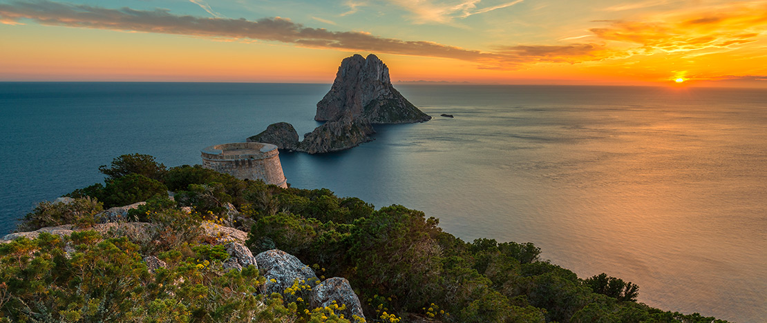 Sunset at Es Vedrà in Ibiza, Balearic Islands