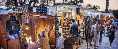 Détail du marché de Las Dalias à Sant Carles de Peralta, Ibiza, Baléares Détail du marché de Las Dalias à Sant Carles de Peralta, Ibiza, Baléares