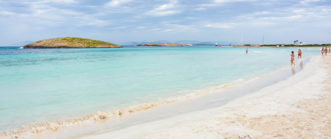Plage Ses Illetes à Formentera, îles Baléares