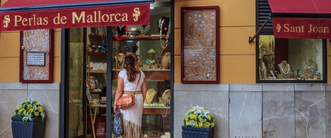 Perlenladen auf Mallorca, Spanien Perlenladen auf Mallorca, Spanien