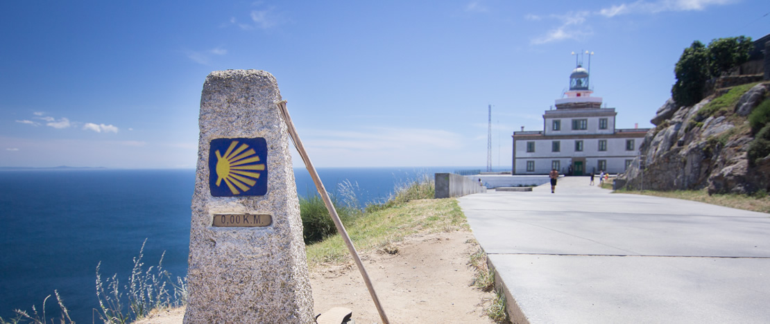 Indicazione del Cammino di Santiago a Fisterra Indicazione del Cammino di Santiago a Fisterra