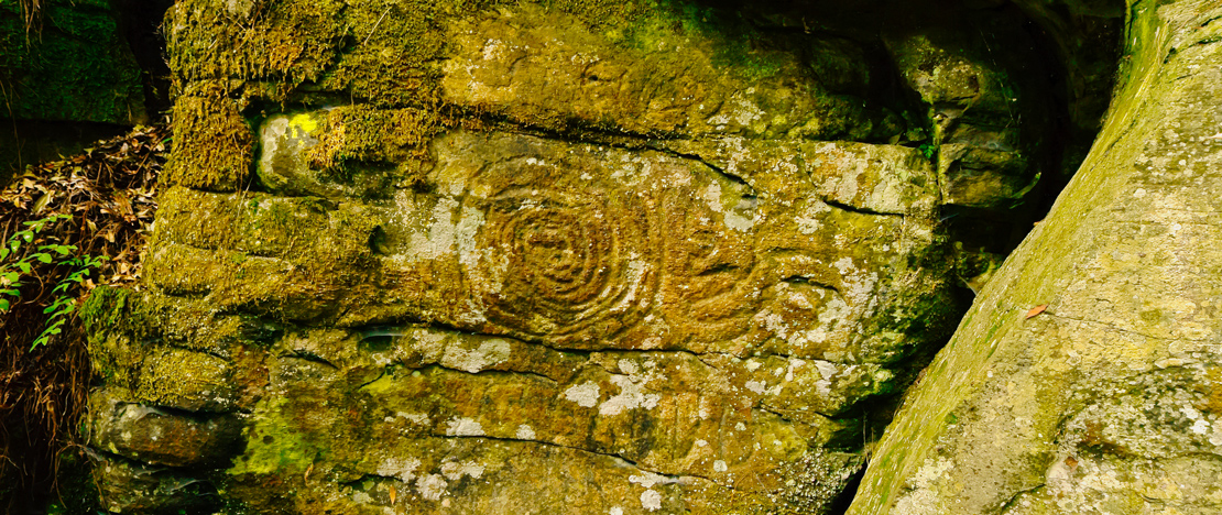 Rock carving in the cultural park of La Zarza y La Zarcita de Garafía on La Palma, Canary Islands Rock carving in the cultural park of La Zarza y La Zarcita de Garafía on La Palma, Canary Islands