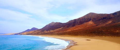 フエルテベントゥーラ島のコフェテビーチ、カナリア諸島 フエルテベントゥーラ島のコフェテビーチ、カナリア諸島