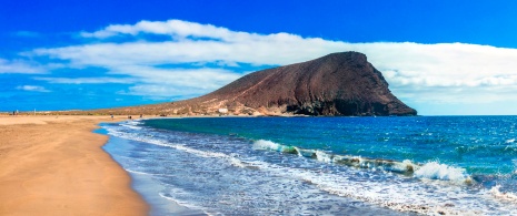 La Tejita-Strand in Granadilla de Abona, Teneriffa, Kanarische Inseln La Tejita-Strand in Granadilla de Abona, Teneriffa, Kanarische Inseln