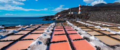 Detail of the Fuencaliente salt pans in La Palma, Canary Islands Detail of the Fuencaliente salt pans in La Palma, Canary Islands