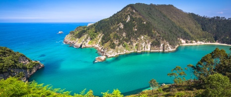O Mar Cantábrico visto do mirante de Tina Menor, em Pechón O Mar Cantábrico visto do mirante de Tina Menor, em Pechón