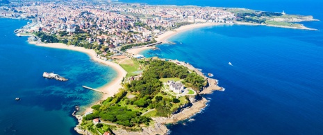 Aerial panoramic view of the city of Santander. Cantabria Aerial panoramic view of the city of Santander. Cantabria
