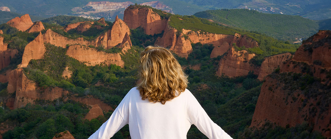 Tourist in Las Médulas, Leon