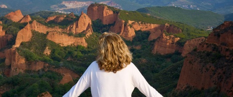 Tourist in Las Médulas, Leon Tourist in Las Médulas, Leon