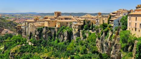 Vue des maisons suspendues de Cuenca, Castille-La Manche Vue des maisons suspendues de Cuenca, Castille-La Manche